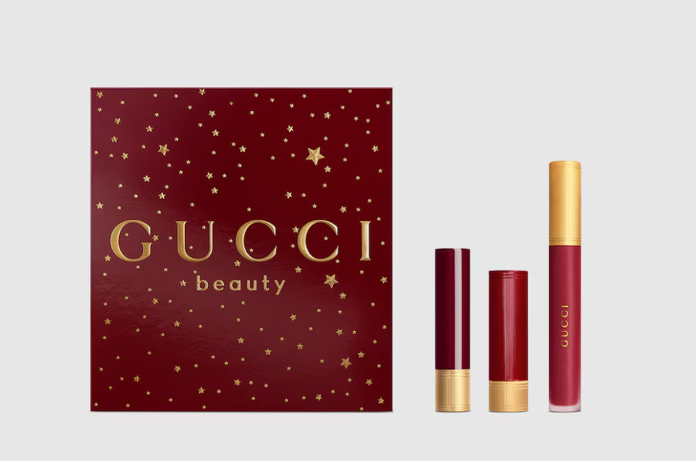 509 Gucci Rosso Ancora lipstick trio gift set